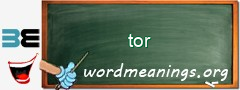 WordMeaning blackboard for tor